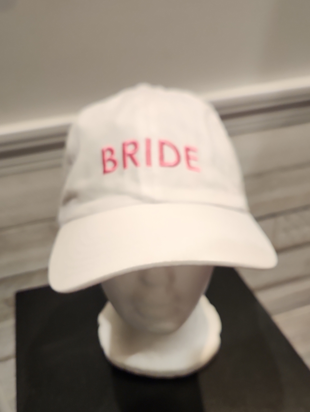 NWT Studio His & Hers Bride Embroidered White Baseball Cap O/S
